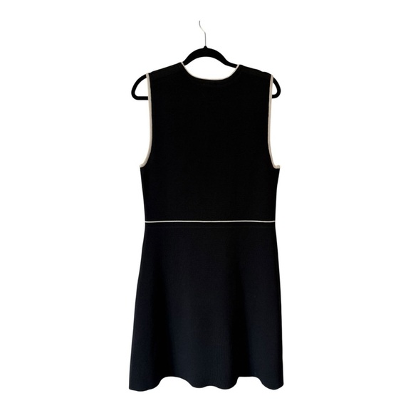 DEX Black Knit Fit and Flare Dress with Contrast White
Piping - Size XL - Picture 2 of 11